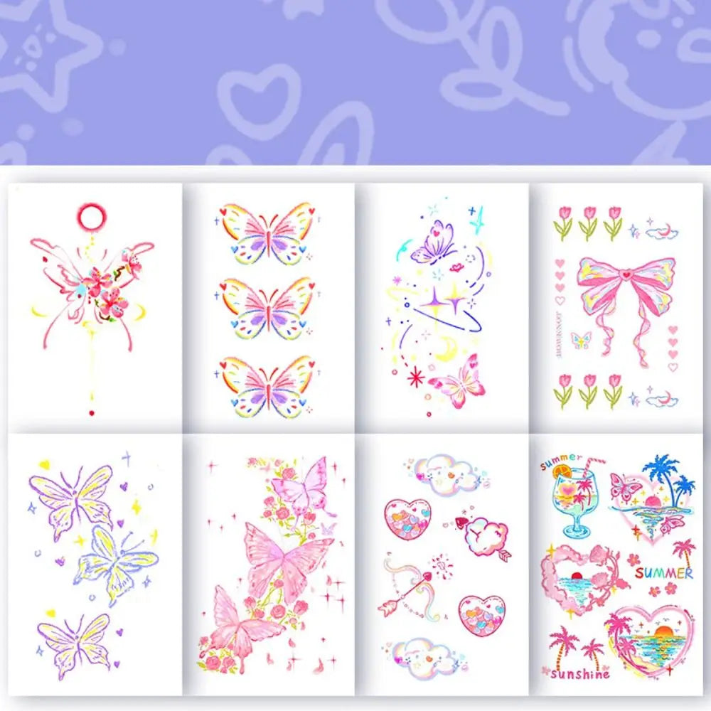 Butterfly Face Stickers | Temporary Tattoo Makeup Decals Temporary Face Sticker QXL
