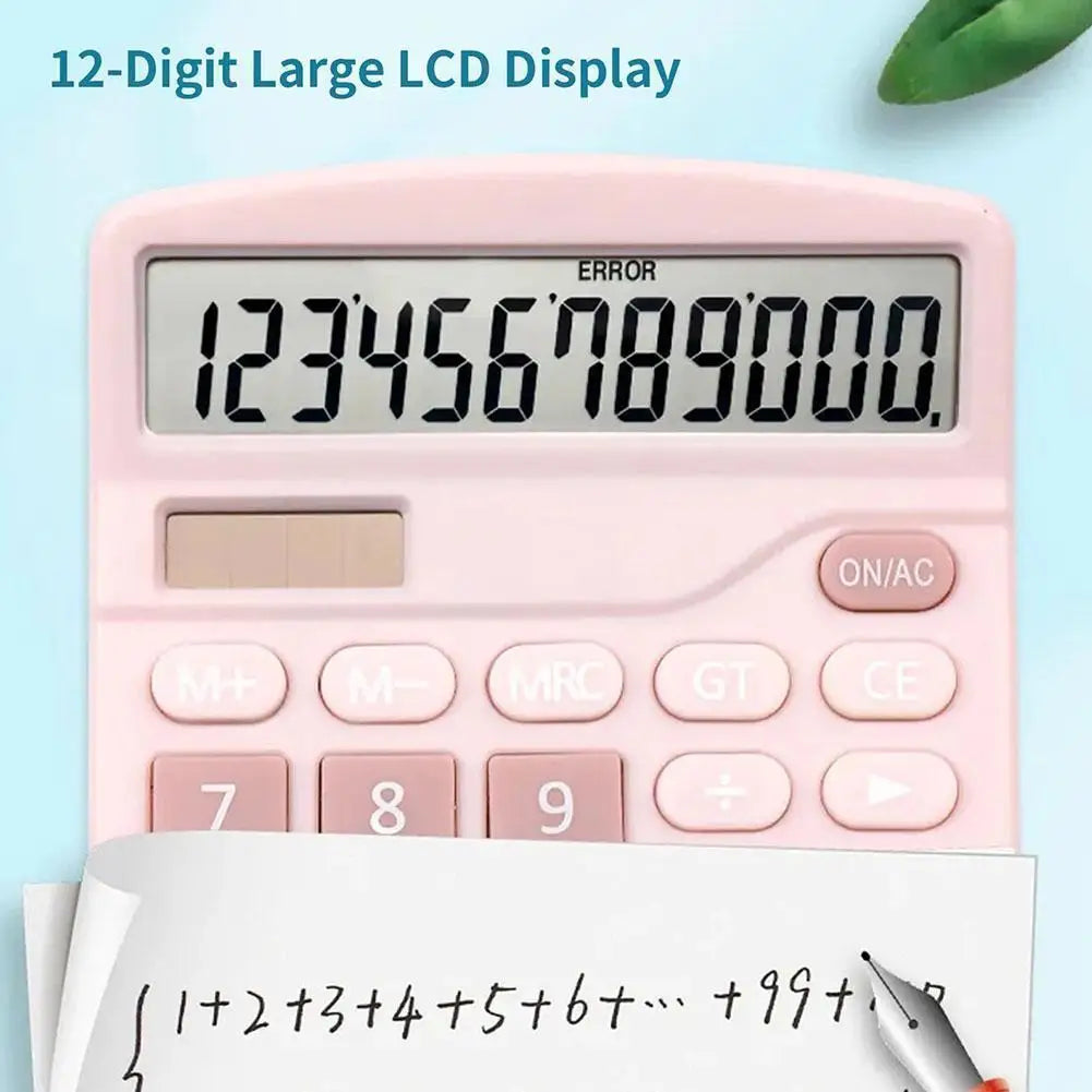 Solar & Battery Desktop Calculator | 12-Digit Large Display Desktop Calculator QXL