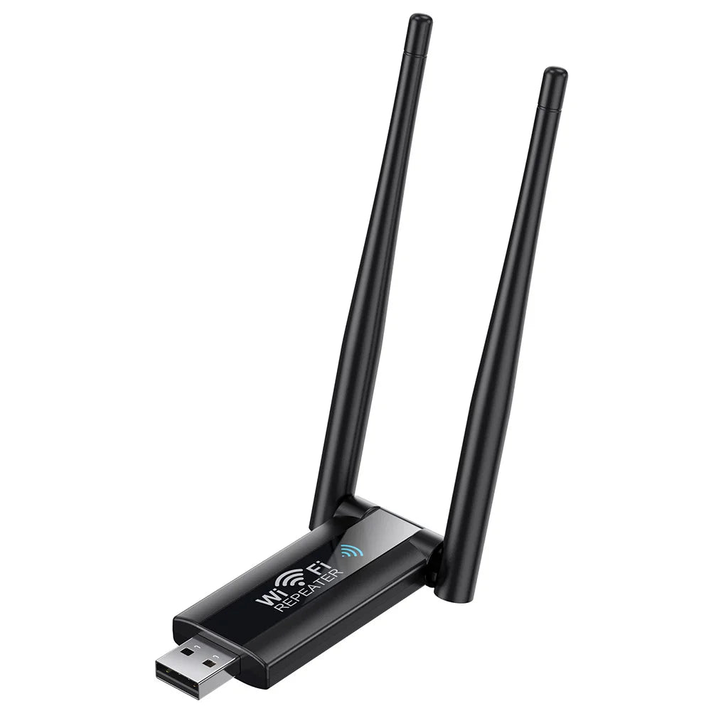 300Mbps USB WiFi Repeater 2.4GHz Wireless Signal Extender WiFi Signal Extender QXL black