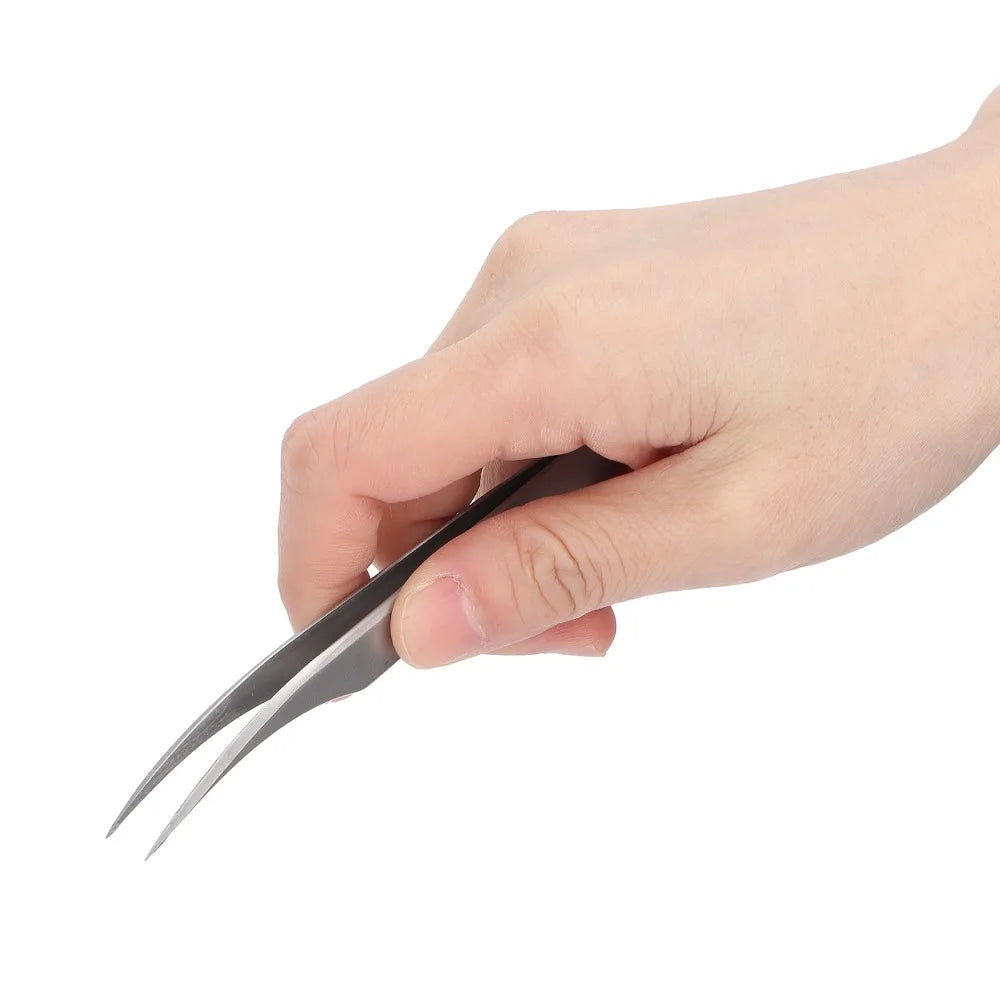 Dolphin Curved Tip Stainless Steel Nail Art Tweezers 125mm Nail Art Tweezers QXL