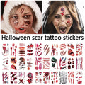 30-Pc Waterproof Halloween Fake Wound Scar Temporary Tattoos Temporary Tattoos QXL 30pcs