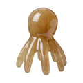 Resin Octopus Gua Sha Scalp Massage Comb | SPA Head Tool Scalp Massage Comb QXL brown