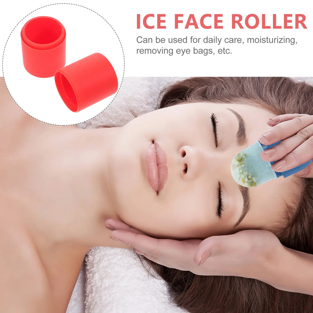 Silicone Ice Face Roller & Mold | Cooling Facial Massage Tool Ice Facial Roller QXL