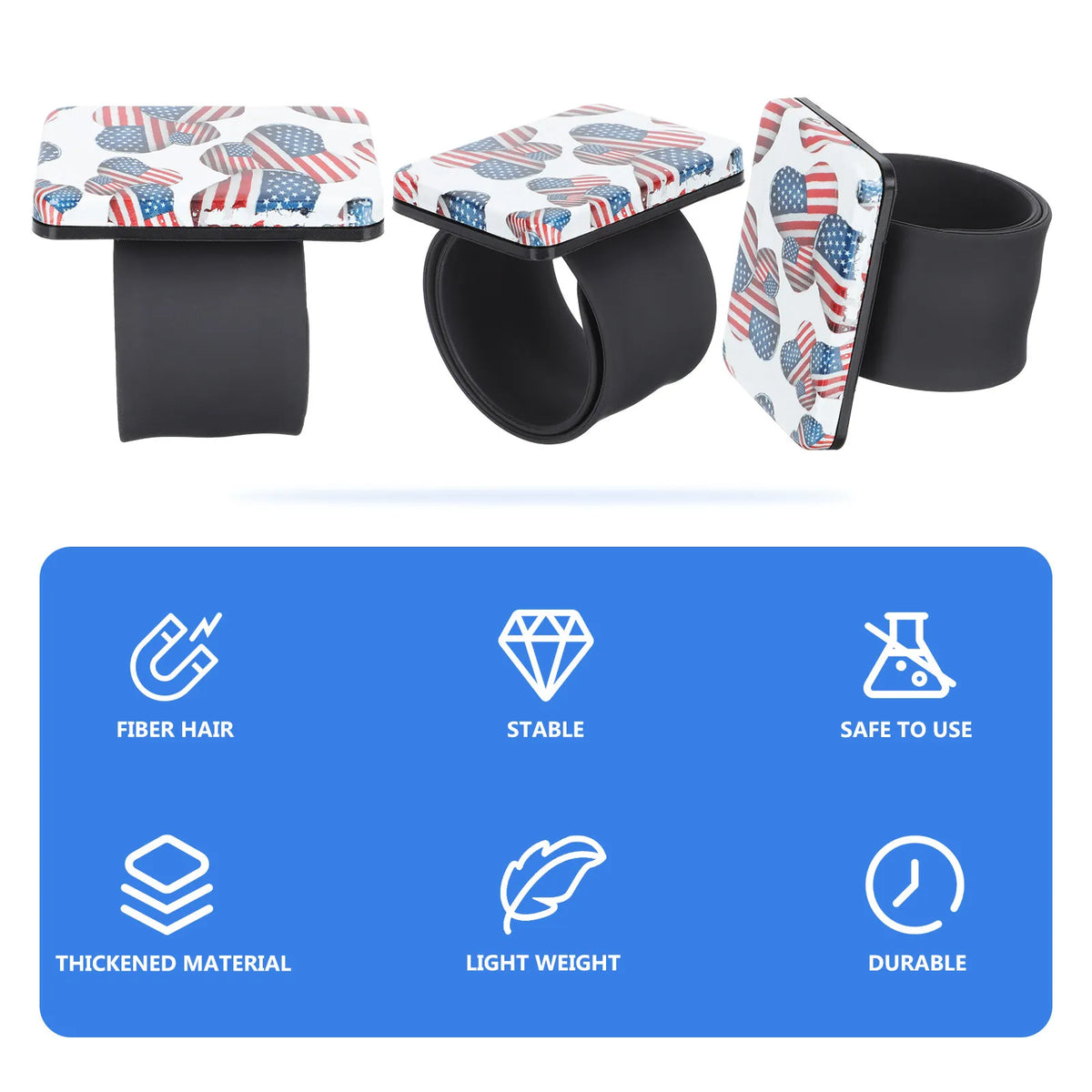 Magnetic Silicone Wristband Hair Clip Holder | Heart Shape Magnetic Stylist Wristband QXL