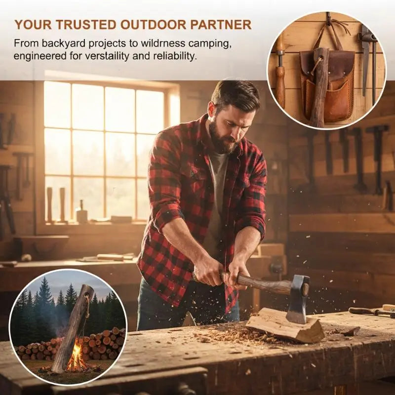 Solid Wood Axe Handle 35cm | Short Replacement Handle Axe Handle QXL