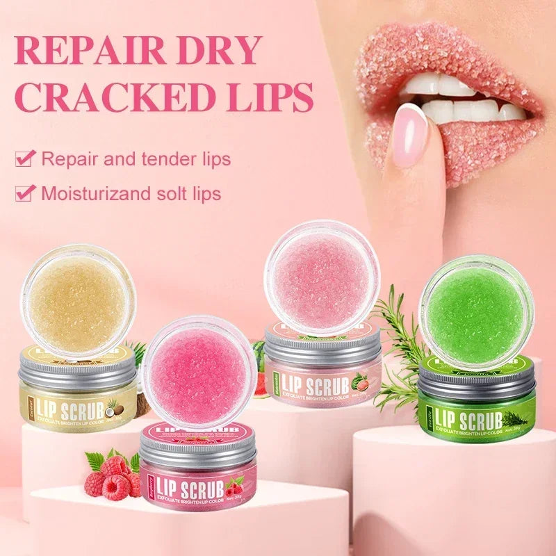 Exfoliating Lip Scrub 30g | Raspberry Vanilla Coconut Watermelon Lip Scrub QXL