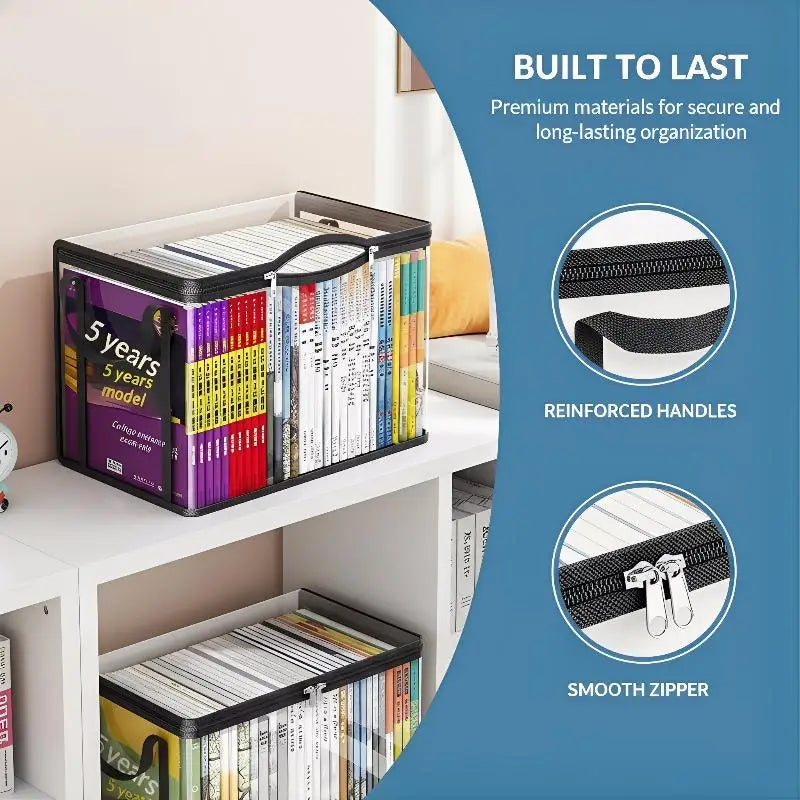 Clear PVC Flip-Top Storage Box | Toy & Book Organizer PVC Storage Box QXL