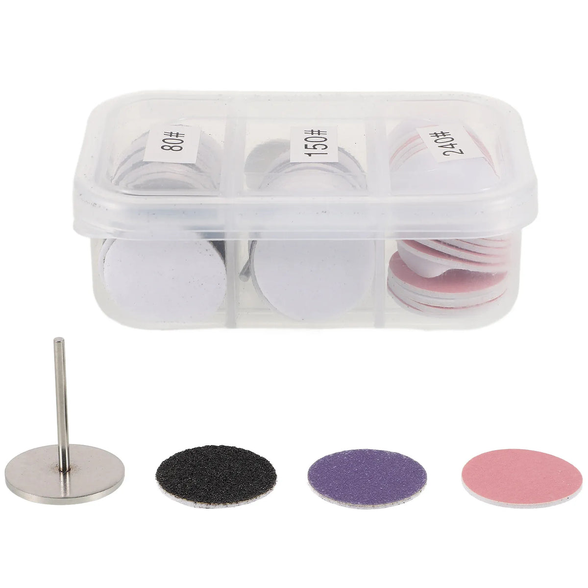 Electric Foot File Replacement Sanding Discs | 80/150/240 Grit Foot File Sanding Discs QXL
