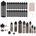 20-Pack Squeezable PET Dropper Bottles 10–120ml | Oil & Liquid Dropper Bottle Set QXL black Fat 60ml Plastic