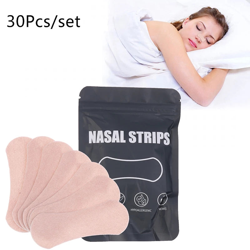 30-Pack Nasal Strips | Better Breathing & Anti-Snoring Patches Nasal Breathing Strips QXL