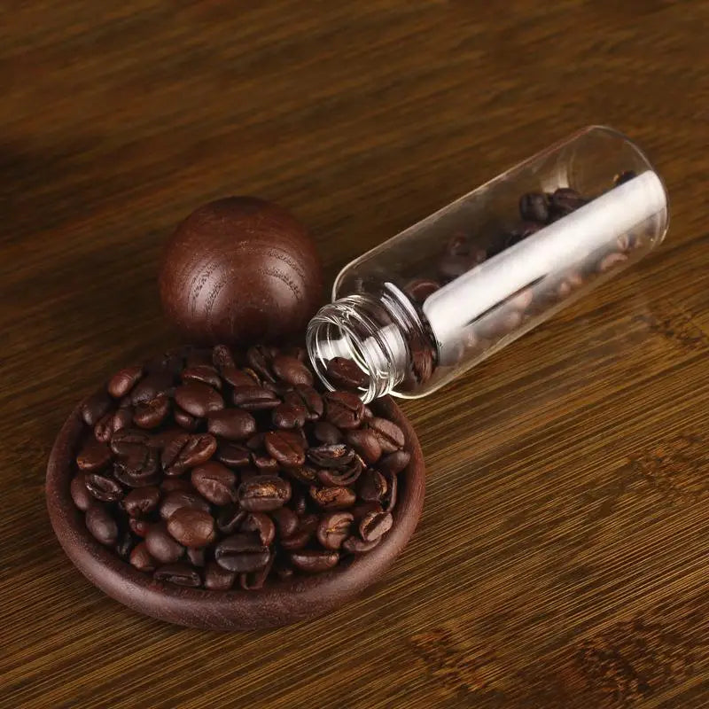 Airtight Glass Coffee Bean Storage Jars with Bamboo Lid Glass Storage Jar QXL