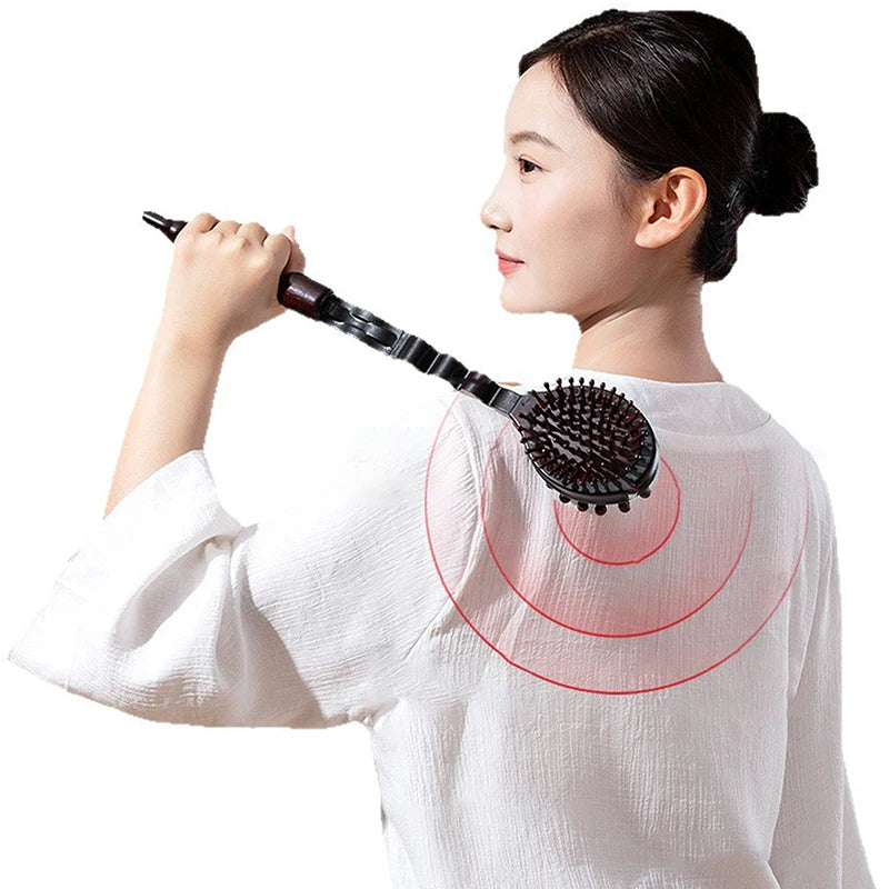 Double-Sided Massage Hammer | Wood & Silicone Body Tapper Massage Hammer QXL