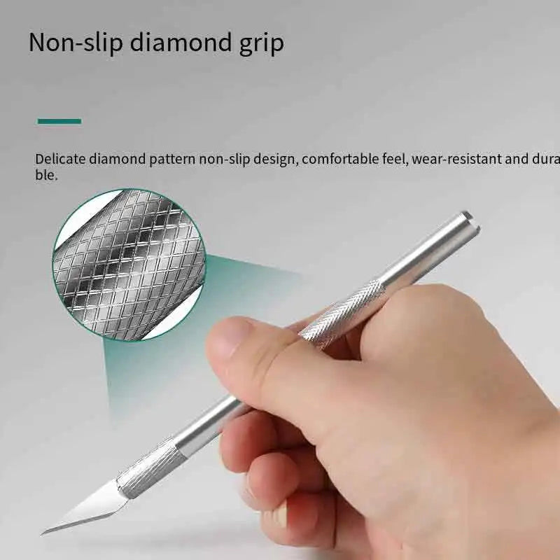 Precision Craft Knife Kit | Non-Slip Aluminum + 5 Blades Precision Craft Knife QXL