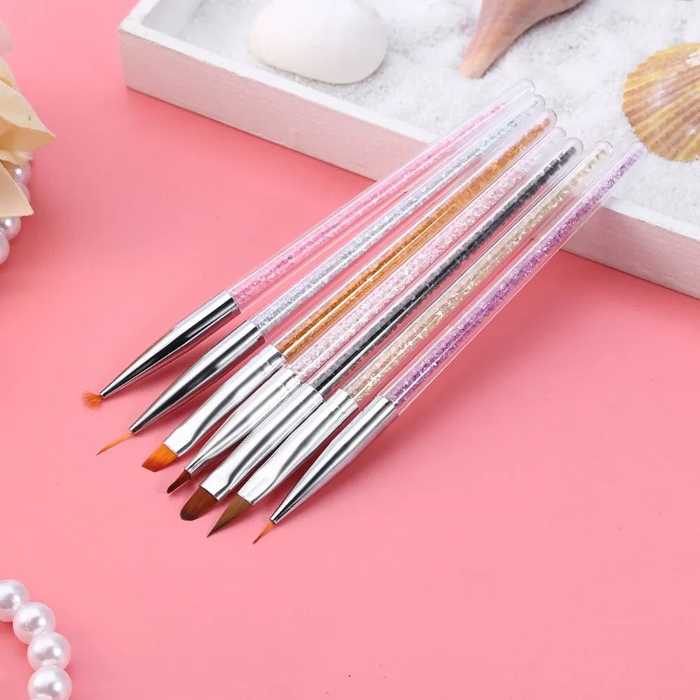 7-Piece Double-Ended Nail Art Brush & Dotting Pen Set Nail Art Brush Set QXL