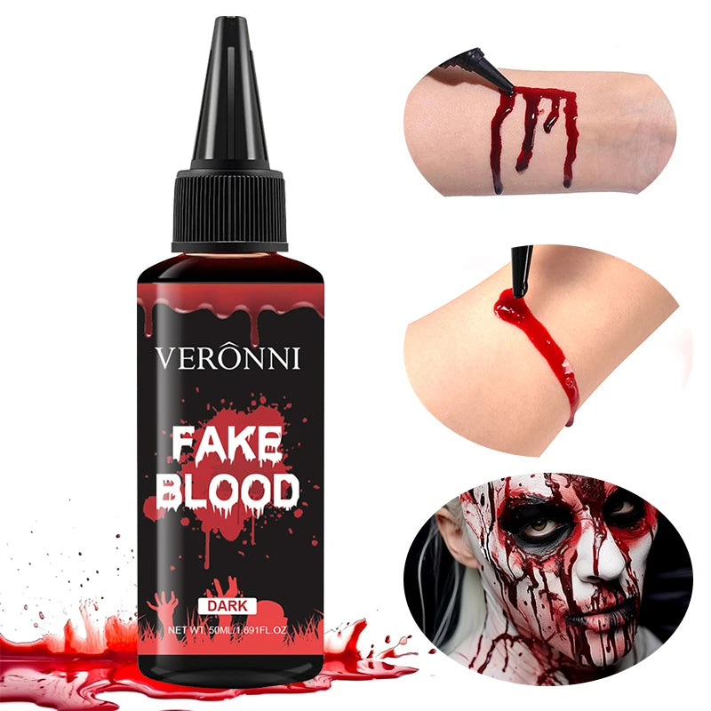VERONNI Halloween Fake Blood Spray 50ml | SFX Costume Makeup Fake Blood Spray QXL