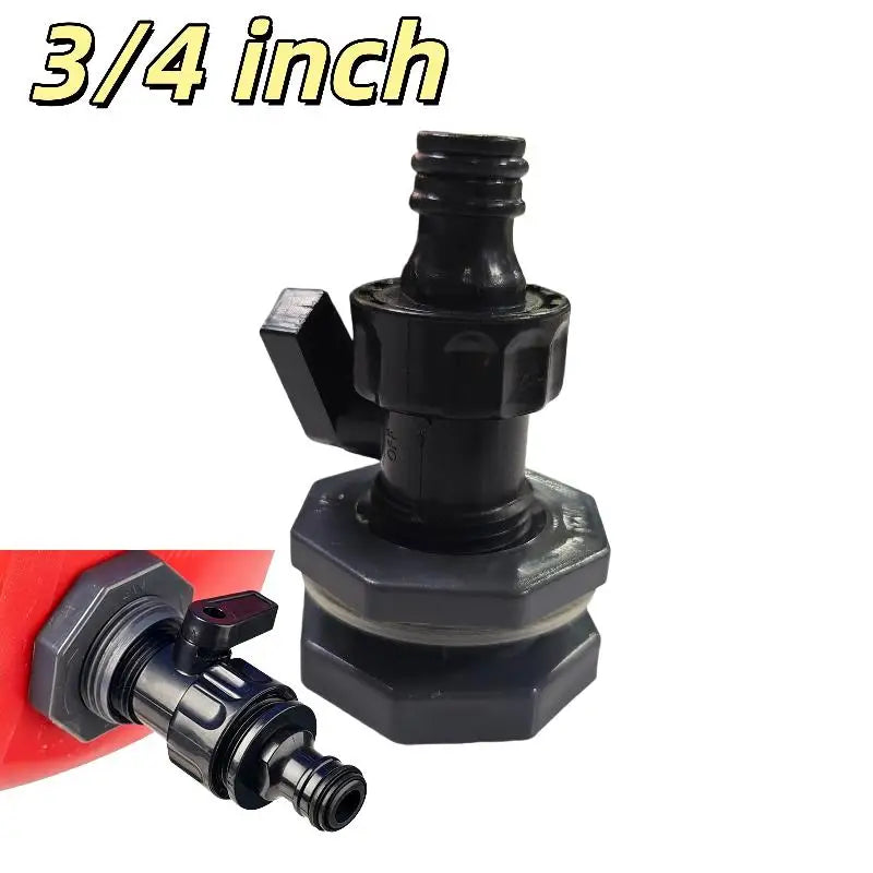3/4" Rain Bucket Diverter Kit – PVC Bulkhead Valve & Fittings Rain Barrel Diverter Kit QXL