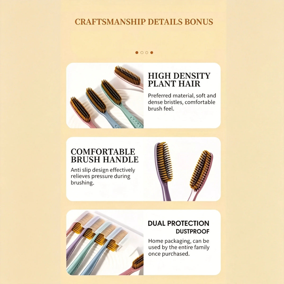 5-Pack Soft Bristle Toothbrushes | Curved Head Adults Manual Toothbrush Set QXL