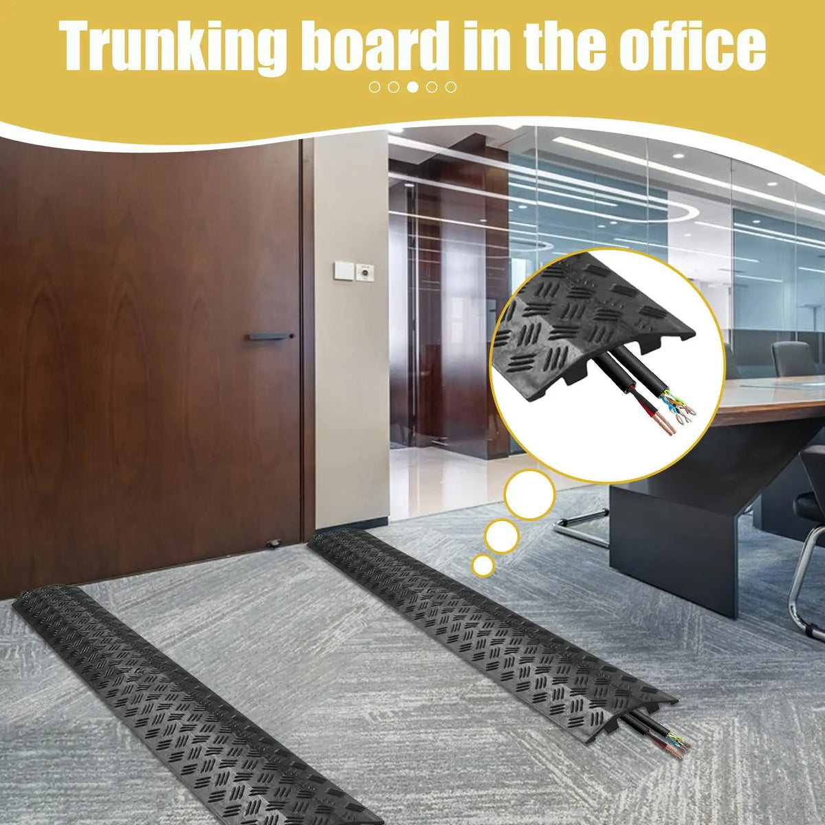 Waterproof Cable Protector Ramp | PVC Floor Cord Cover Cable Protector Ramp QXL