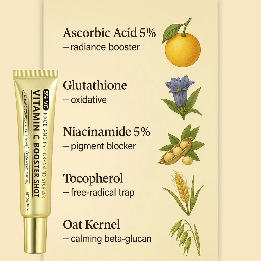 Vitamin C Booster Serum – Niacinamide, Glutathione & Vitamin E Brightening Face Serum QXL