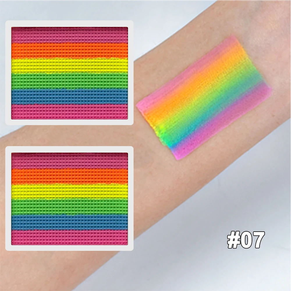 2-Pack UV Glow Neon Water-Activated Face & Body Paint Set UV Face Body Paint QXL