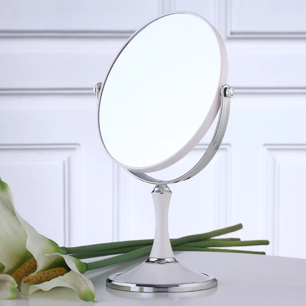 Double-Sided 3X Magnifying Makeup Mirror | 360° Rotating Stand Vanity Makeup Mirror QXL