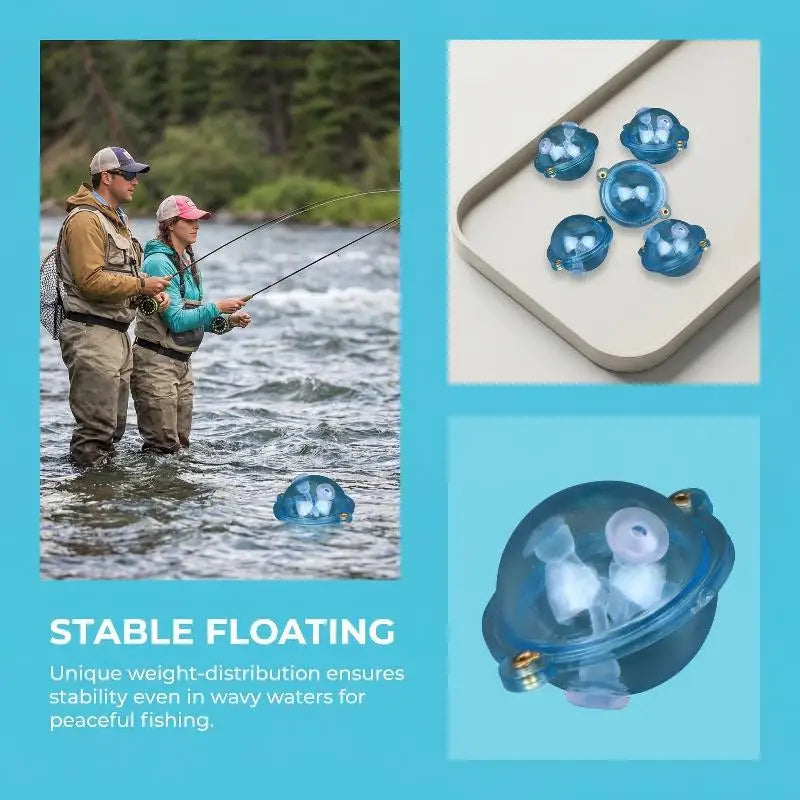 5-Pack Hollow Bubble Fishing Floats | Lake River Sea Tackle Fishing Float Set QXL