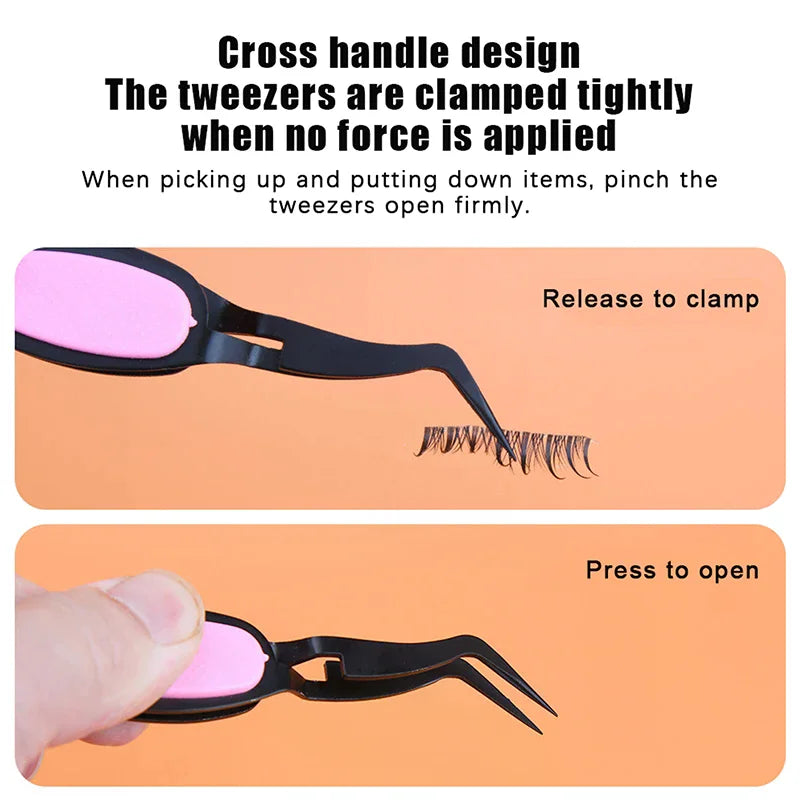 Reverse Tweezers for Lash Extensions | Stainless Steel Lash Extension Tweezer QXL