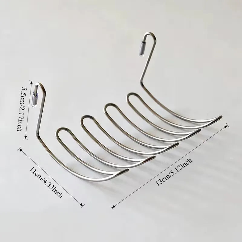 2-Pack Expandable Stainless Steel Draining Basket Hanging Rack Sink Draining Basket QXL