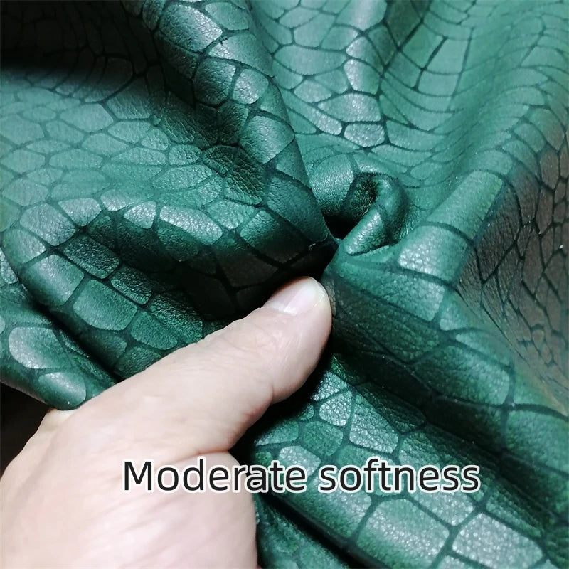 1.2mm Stone-Embossed Top-Grain Cowhide Leather Sheet | DIY Leather Craft Fabric QXL