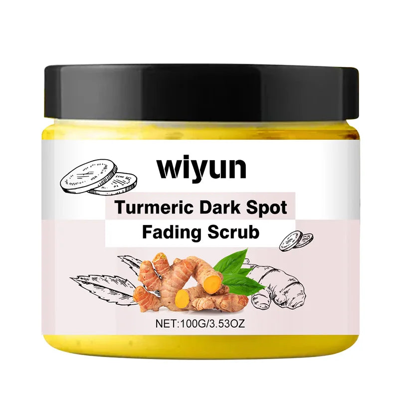 WIYUN Turmeric Face & Body Scrub – Brightening Exfoliant 100g Exfoliating Face Scrub QXL