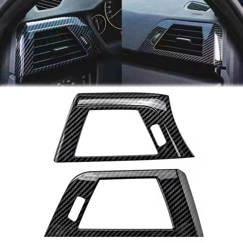 Carbon Fiber Style AC Vent Trim for BMW F30 F31 F32 F33 F34 Car Interior Trim QXL