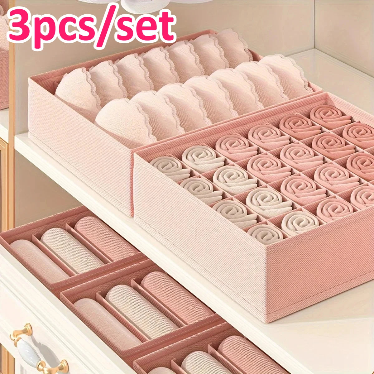 Multi-Compartment Underwear Organizer – Bras, Socks & Panties Drawer Organizer QXL