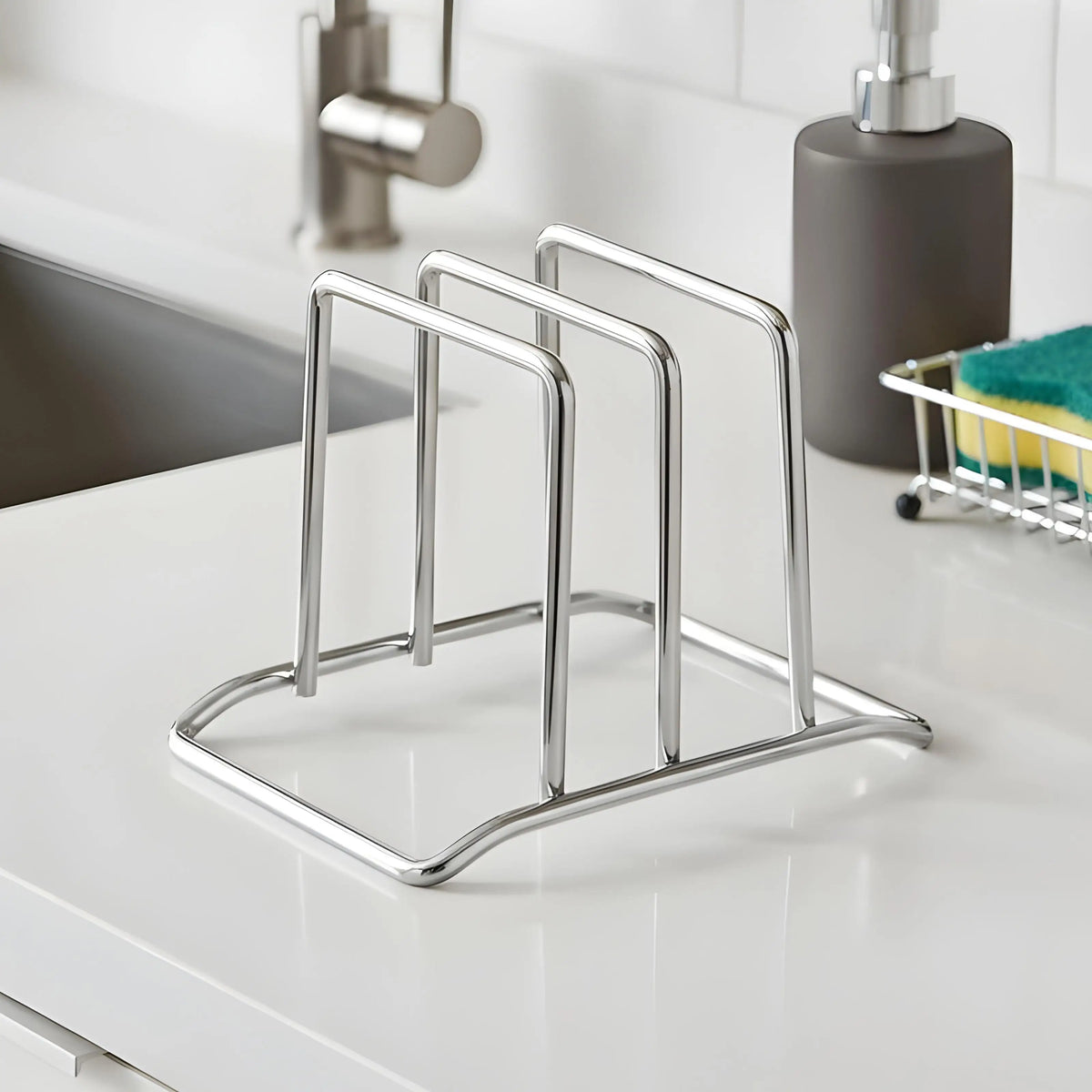 Stainless Steel Cutting Board & Baking Sheet Rack Organizer Kitchen Storage Rack QXL