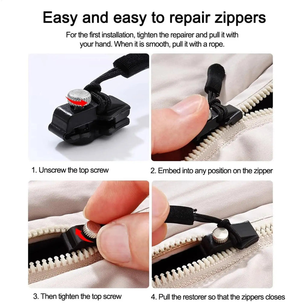 10-Pack Universal Zipper Repair Kit – Slider Replacement Set Zipper Repair Kit QXL