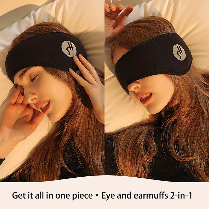 Unisex Winter Ear Muff Headband & Sleep Eye Mask | 3-Layer Ear Muff Headband QXL