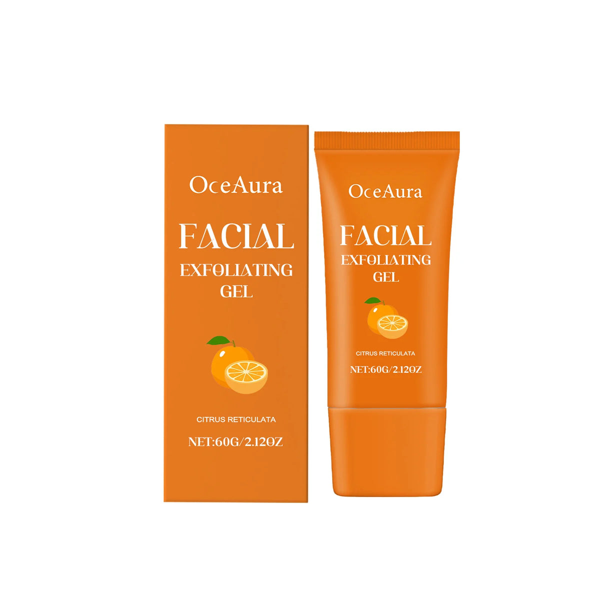 OceAura Vitamin C Exfoliating Gel | Brightening Face Scrub 60g Exfoliating Face Gel QXL 1pcs