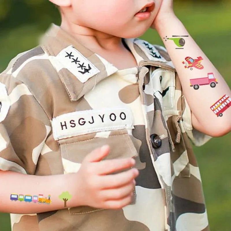 5-Pack Kids Waterproof Temporary Tattoo Stickers – Cars & Helicopters Temporary Tattoo Stickers QXL