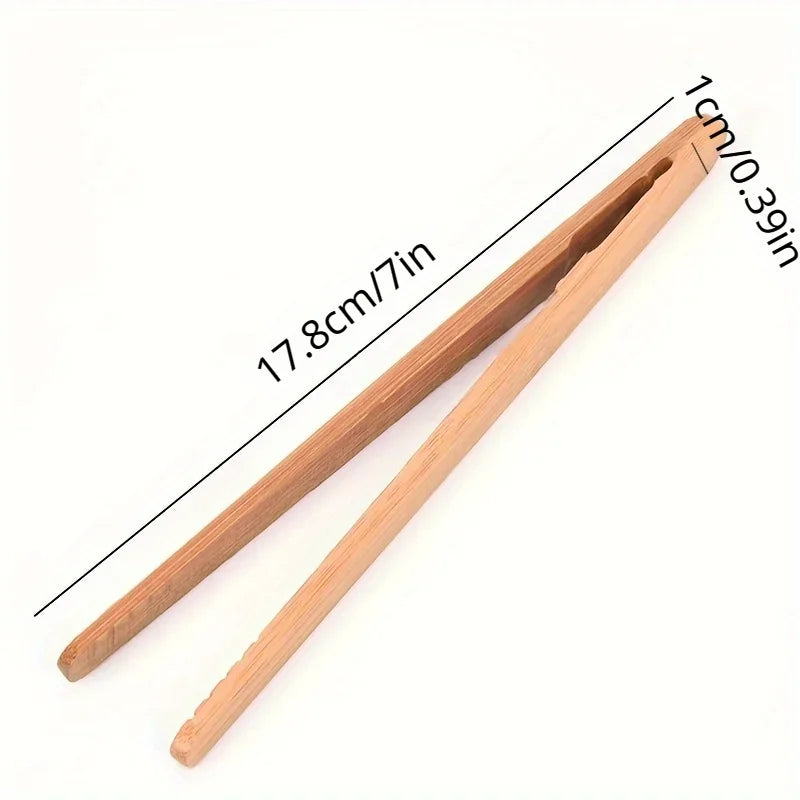 Wooden Toast Tongs | Ultra-Grip Kitchen Tongs for Bread & Fruit Kitchen Tongs QXL