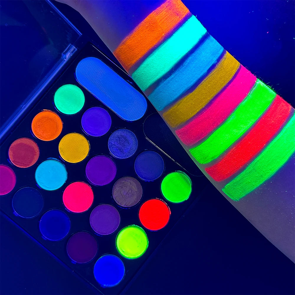 VERONNI 22-Color Face & Body Paint Kit | Halloween Cosplay Face & Body Paint Kit QXL