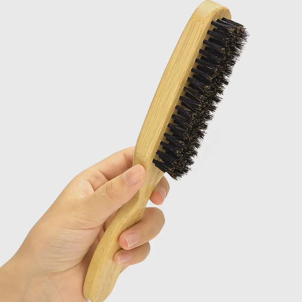 Boar Bristle Beard Brush – Wooden Handle Men's Grooming Tool Beard Grooming Brush QXL
