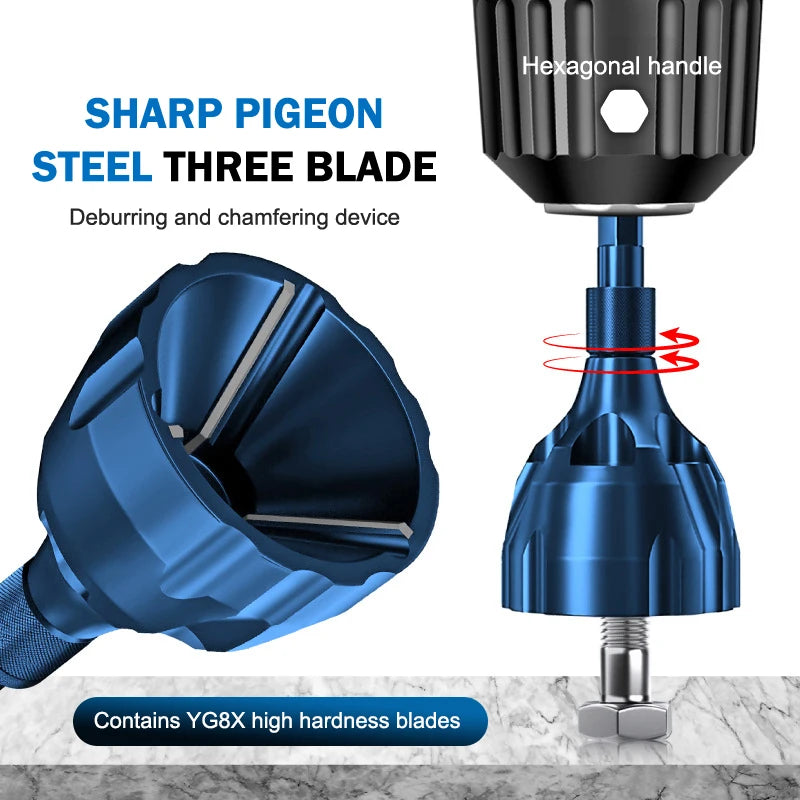 External Chamfer Deburring Tool | Alloy Burr Remover 5–20mm Deburring Hand Tool QXL