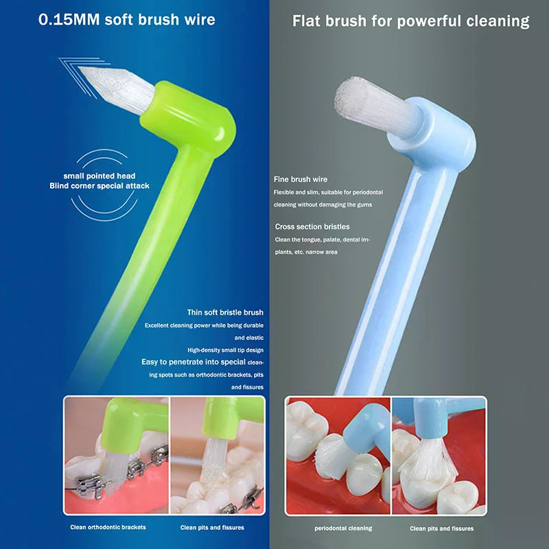 Small Head Interdental Toothbrush | Deep Between-Teeth Clean Interdental Toothbrush QXL