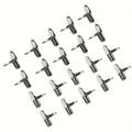 20-Pack L-Shaped Shelf Support Pegs | Metal Cabinet Pins Silver Shelf Support Pegs QXL 20pcs