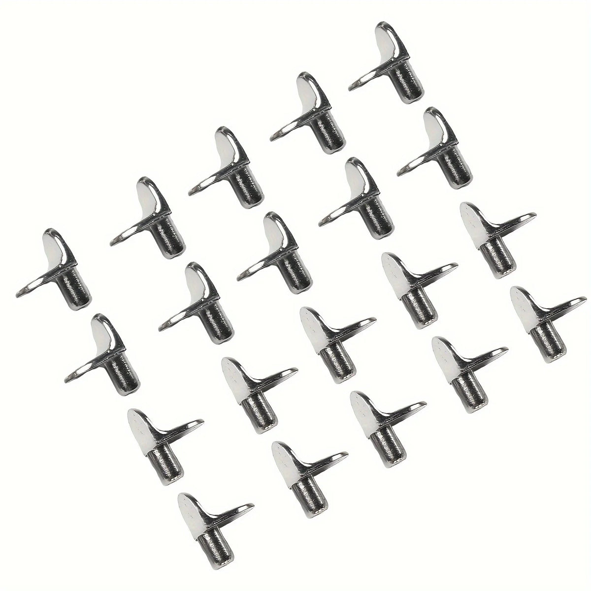 20-Pack L-Shaped Shelf Support Pegs | Metal Cabinet Pins Silver Shelf Support Pegs QXL 20pcs