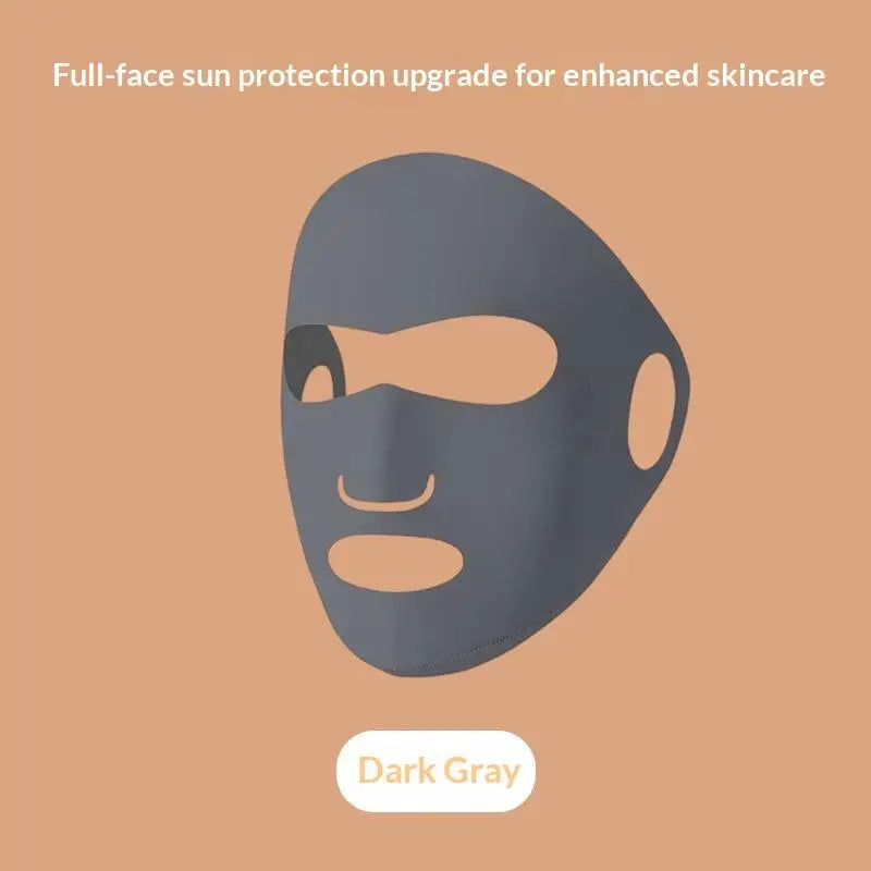 Ice Silk UV Face Mask – Breathable Summer Sun Scarf for Women UV Sun Face Mask QXL Dark gray