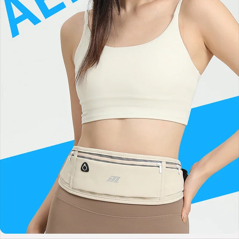 CWILKES 3-Pocket Running Waist Bag | Sports Belt Pouch Running Waist Bag QXL