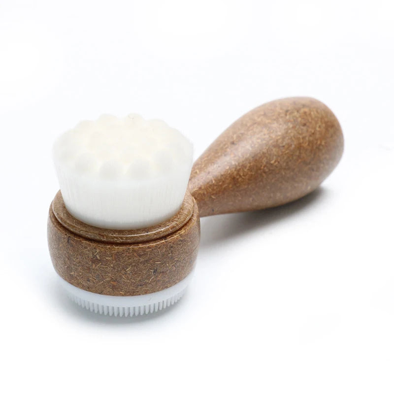 Double-Sided Coconut Fibre Facial Brush | Exfoliating Cleanser Facial Cleansing Brush QXL