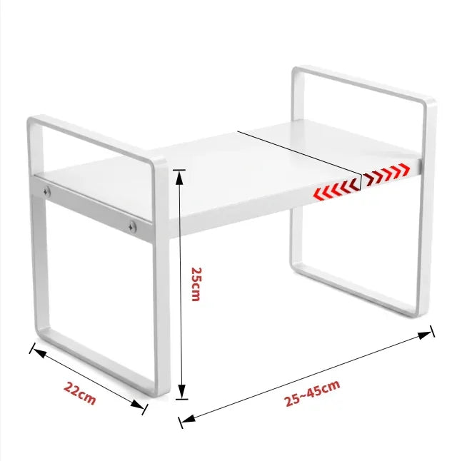 Expandable Kitchen Cabinet Organizer | Multi-Level Rack Cabinet Storage Rack QXL white 3 E