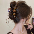 Gradient Beaded Hair Claw Clip | 11cm Geometric Retro Hairpin Hair Claw Clip QXL color A