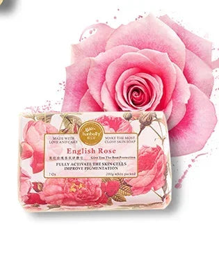 200g French Lavender Rose Sea Salt Soap Bar | Collagen Brightening Handmade Soap Bar QXL 200g Rose China Mainland